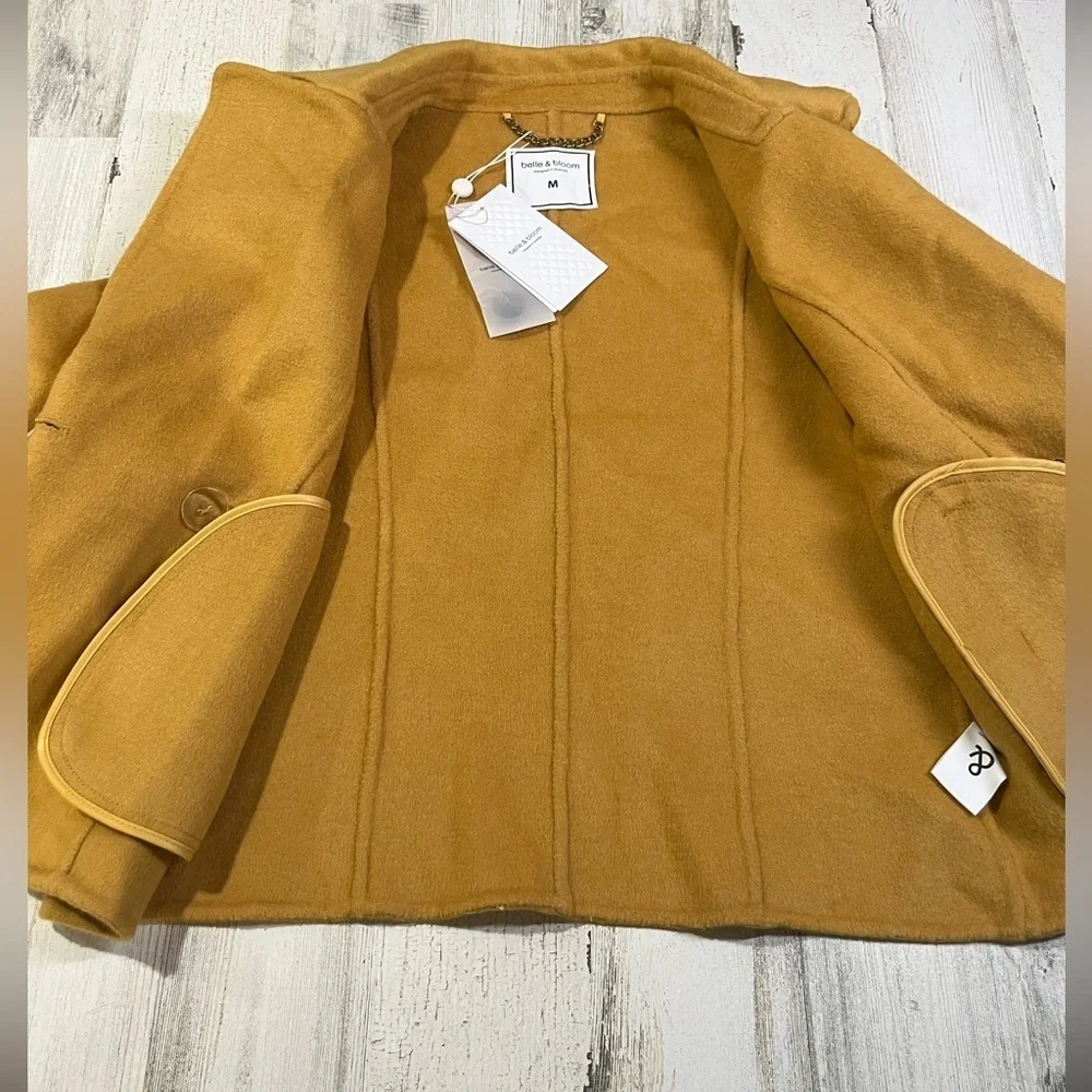 Belle & Bloom Better Off Military Peacoat - Antique Gold size medium NWT